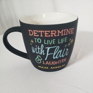 NWT Eccolo "Determine to live life with Flair and..." by Maya Angelou Coffee Mug